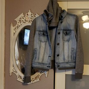 American Eagle Large Jean Hoodie Jacket